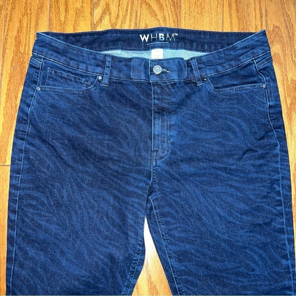 White House Black Market Zebra Print Skinny Ankle Jeans Size 14